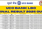 UCO Bank Local Bank Officer Final Result 2025 Declared | Official Notification (PDF)