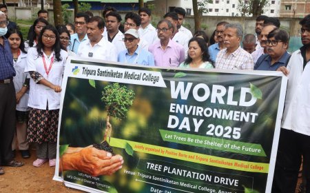 Tripura Santiniketan Medical College Kicks Off Year-Long 1 Crore Tree Plantation Drive on World Environment Day