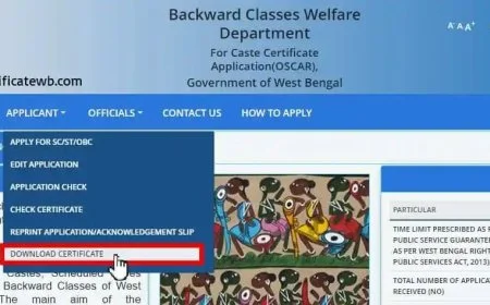 Apply for OBC Certificate in West Bengal – Process, Fees, Documents