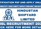 Hindustan Shipyard Limited Recruitment 2025 | Apply Online –Manager (Technical)