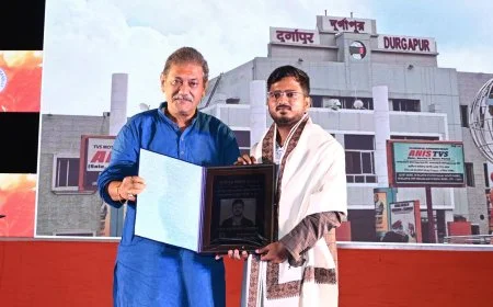 Durgapur Club Samannay 2025 | Syed Mosharaf Hossain Honoured with 'Durgapur Samman 2025'