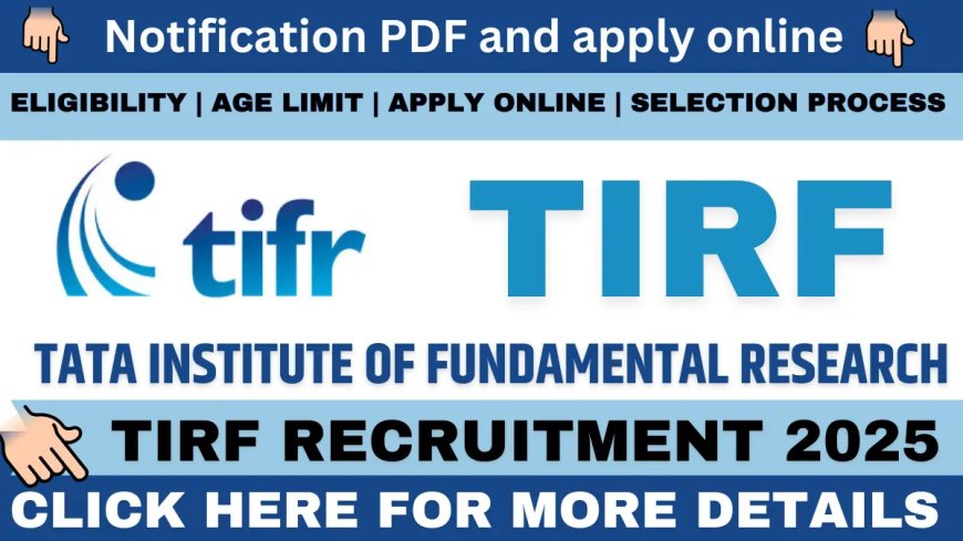 TATA Institute of Fundamental Research Recruitment 2025 | Apply Online