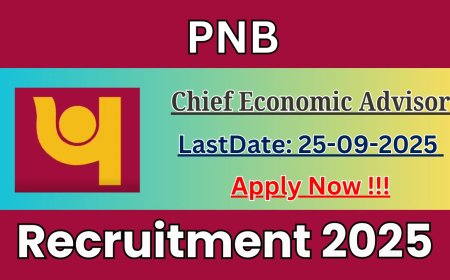 Punjab National Bank Recruitment 2025 | Apply for Chief Economic Advisor Post