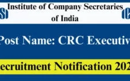 ICSI Recruitment 2025 | Apply for CRC Executive Posts
