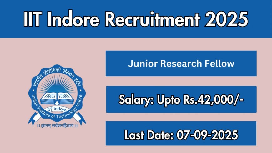 IIT Indore Recruitment 2025 | Apply for Junior Research Fellow (JRF) Post