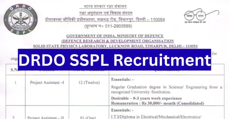 DRDO Recruitment 2025 | 49 Apprentice Vacancies at SSPL Delhi